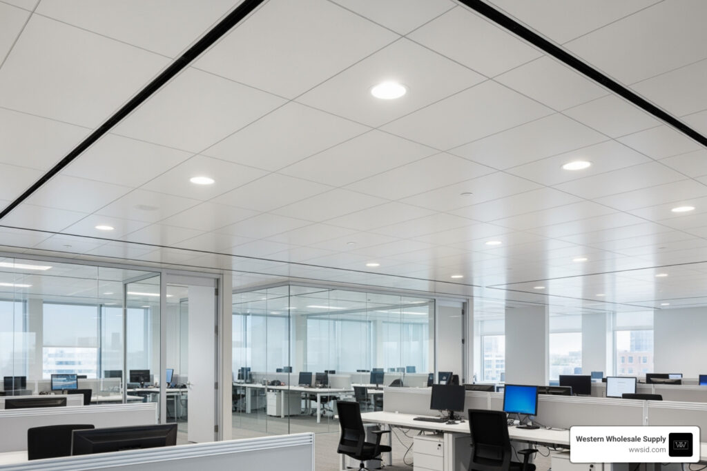Concealed grid ceilings
